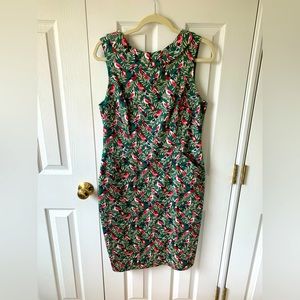 Boden cocktail dress - adorable green/pink bird design